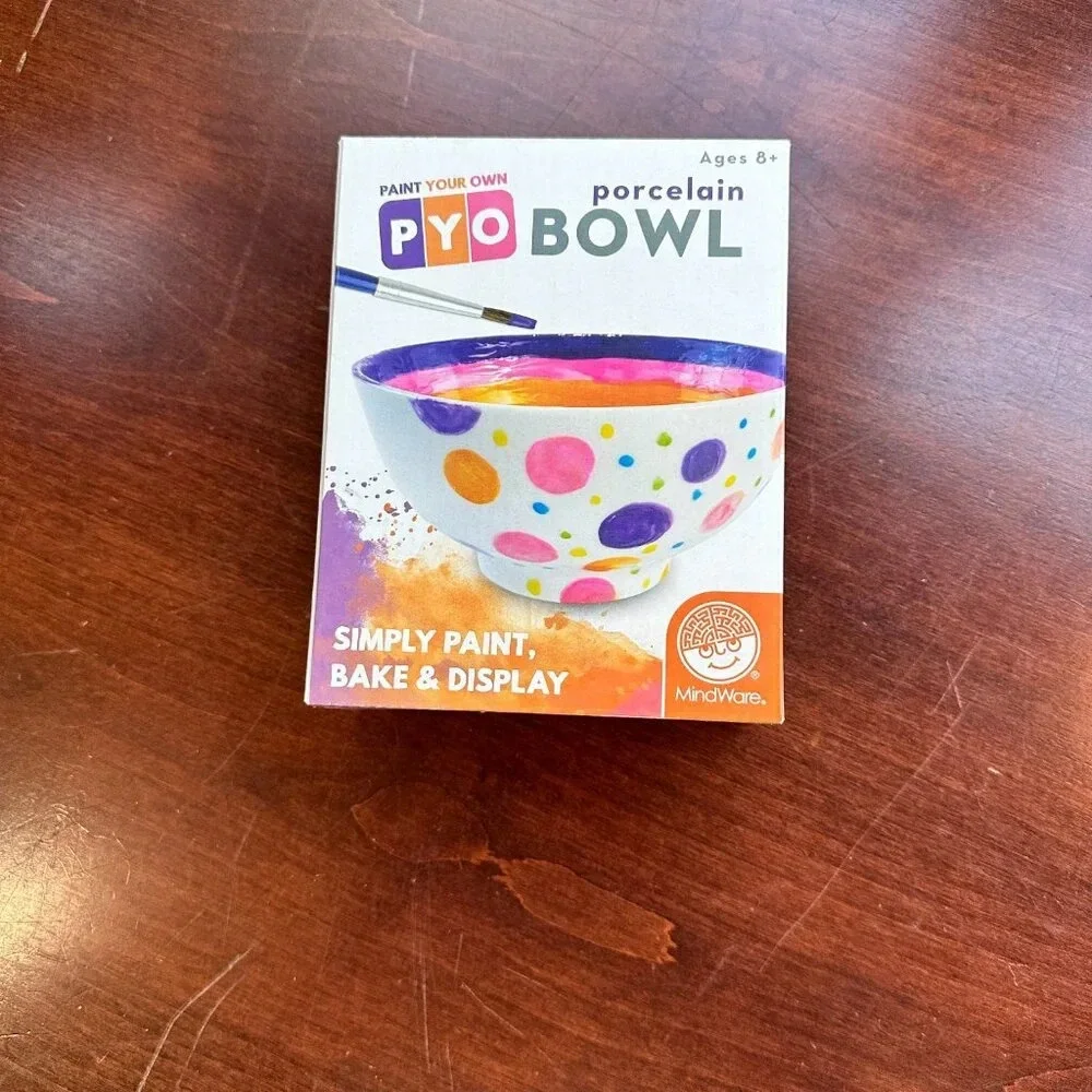 MINDWARE Paint Your Own Porcelain Bowl DIY Kit